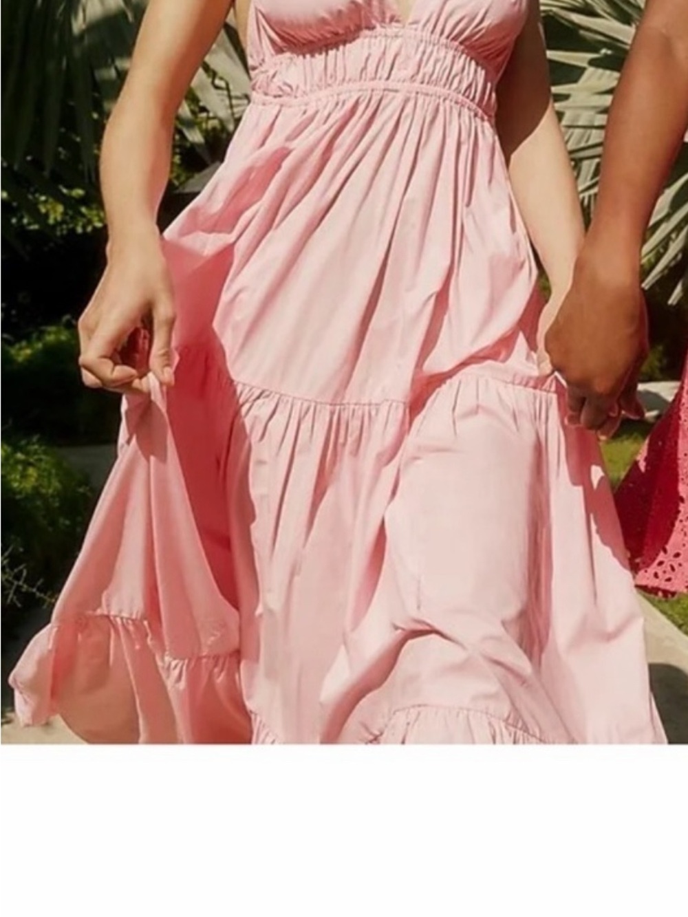 J. Crew Pink Tiered Maxi Dress